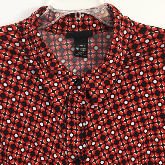 Lane Bryant Long Sleeve V-neck Button Down Blouse Size 22/24 EXCELLENT Condition - Picture 2 of 6